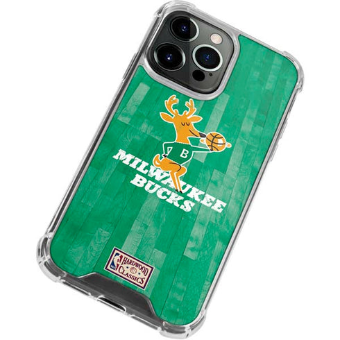 NBA Milwaukee Bucks Hardwood Classics iPhone 15 Pro Clear Case